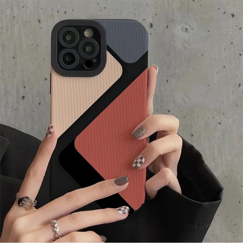 Classy Geometric iPhone Textured Silicone Case