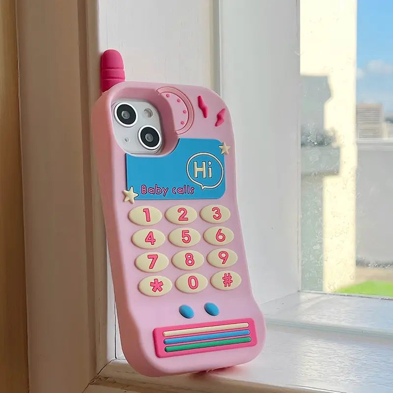3D Pink Cellphone Silicone Rubber Case