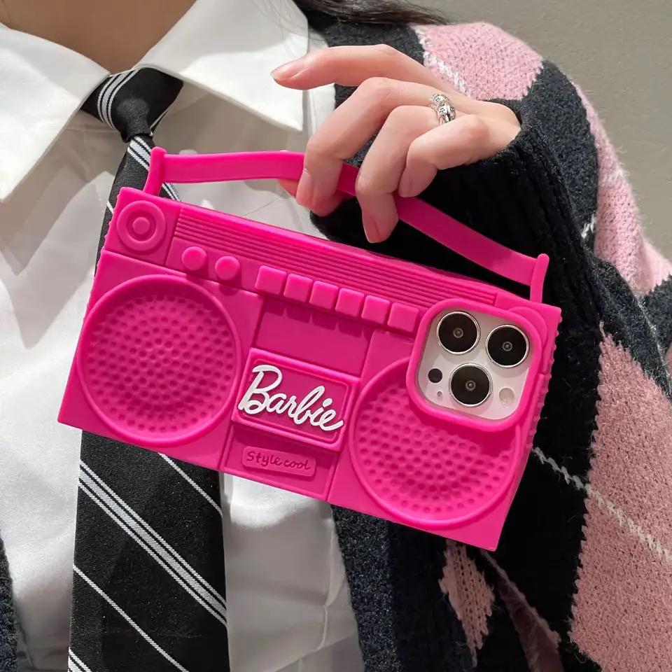 Barbie Pink Speaker Silicone Rubber iPhone Case