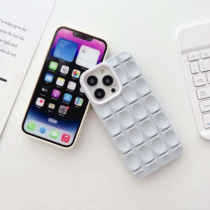 3D Cubic Bubble Silicone iPhone Rubber Case