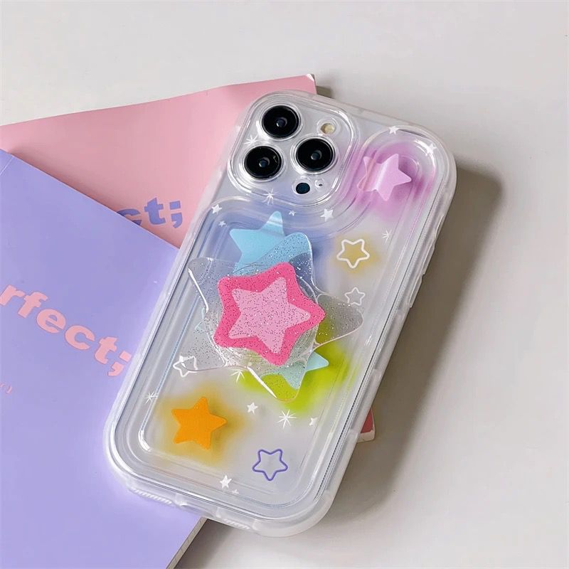 Glitter Bling Star Bracket Holder iPhone Soft Case