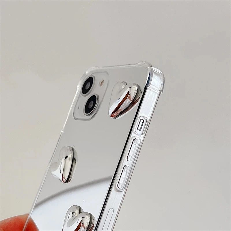 3D Love Hearts Mirror iPhone Case