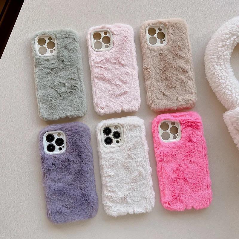 Plush Winter iPhone Fabric Fur Soft Silicone Case