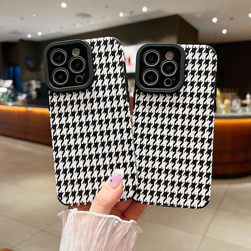 Black White Fashion Stripes iPhone Soft Textured Silicone Case