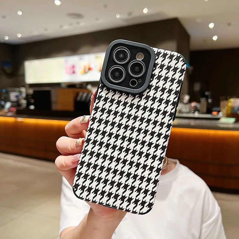 Black White Fashion Stripes iPhone Soft Textured Silicone Case