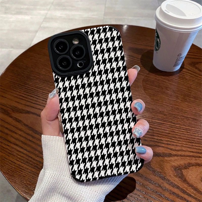 Black White Fashion Stripes iPhone Soft Textured Silicone Case