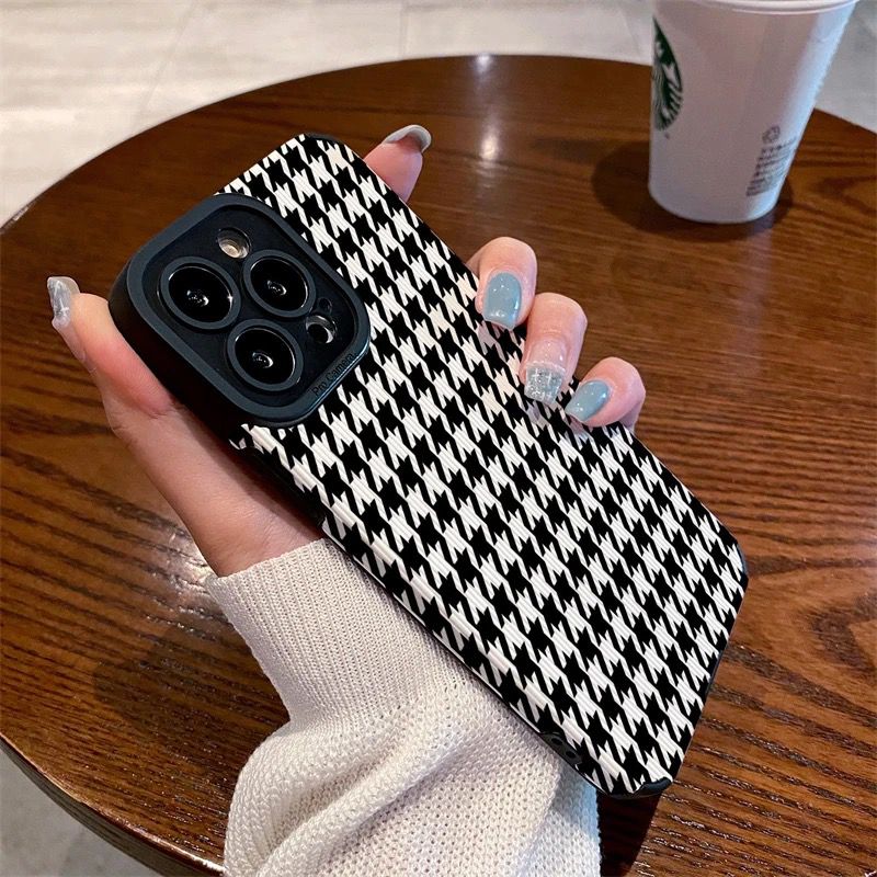 Black White Fashion Stripes iPhone Soft Textured Silicone Case