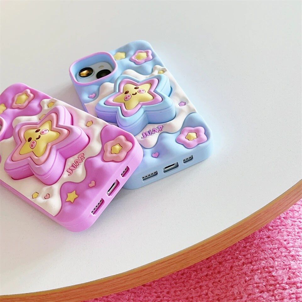 New Star Holder Rubber Silicone Case For iPhone 13 & iPhone 14