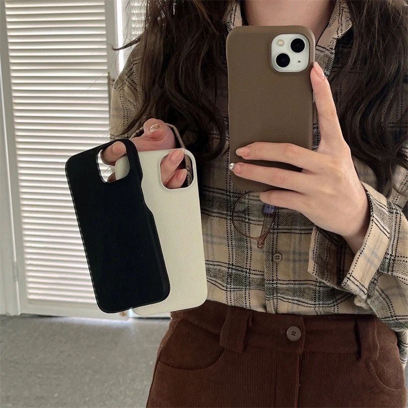 Luxury Leather Matte iPhone Protective Case