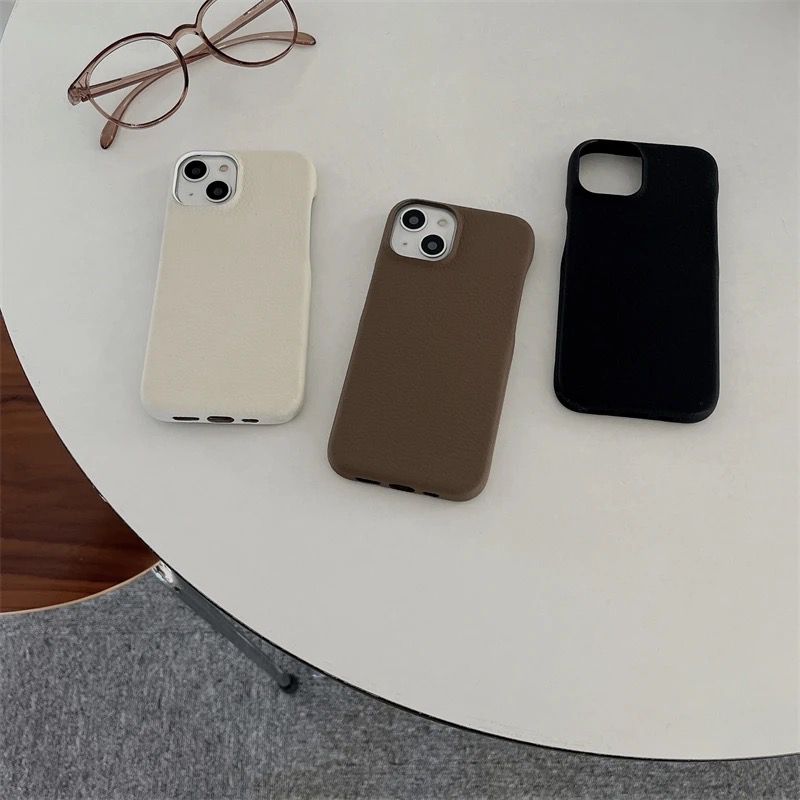 Luxury Leather Matte iPhone Protective Case