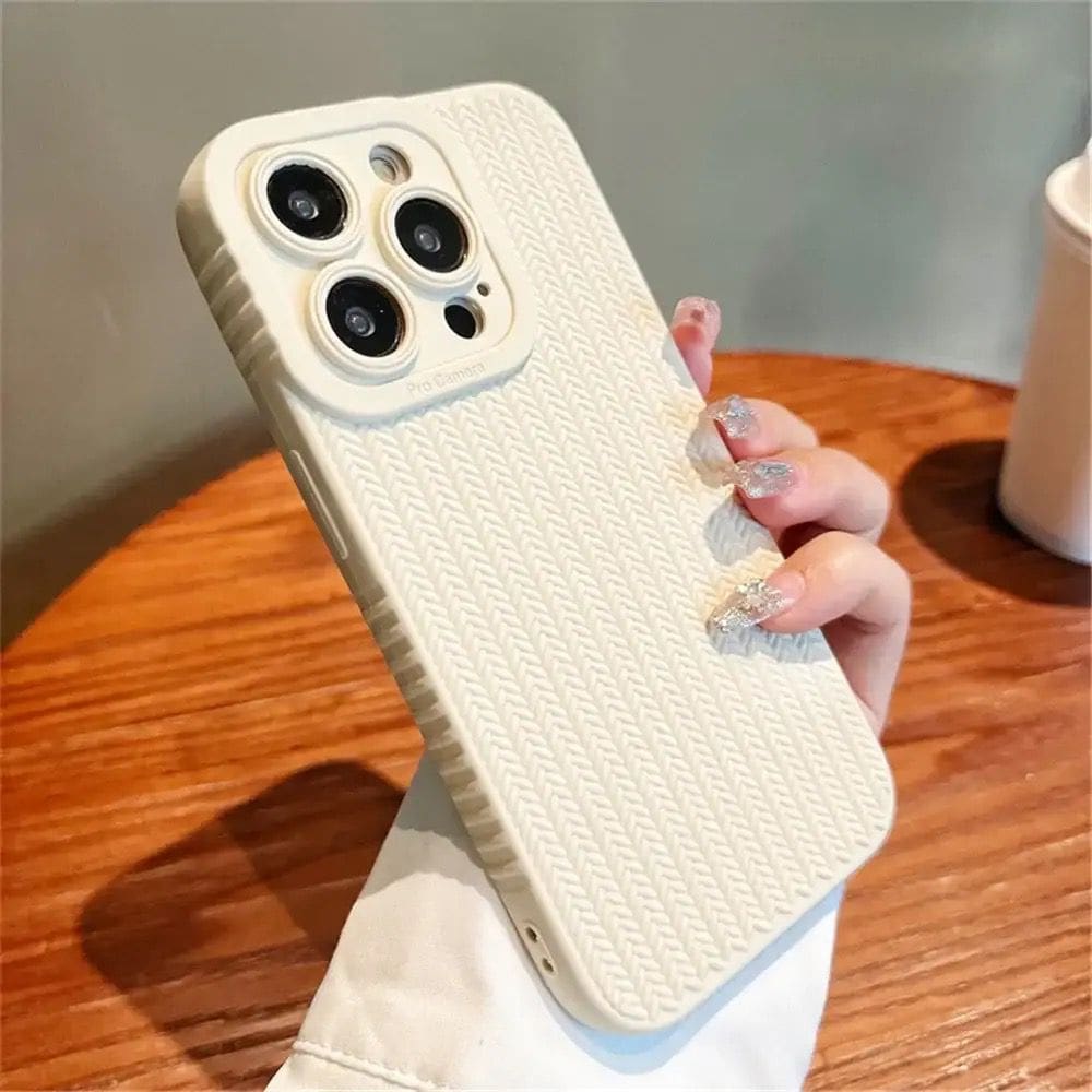 Armor Shockproof Textured Weave Matte iPhone Soft Silicone Case