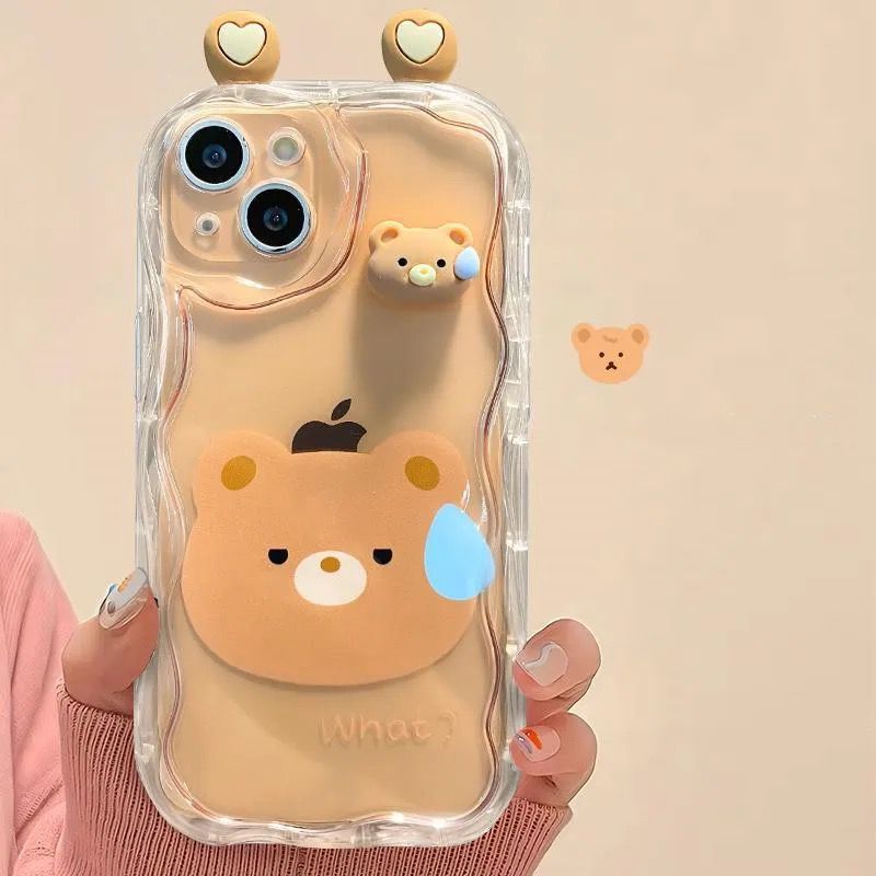 3D Cute Bear Rabbit iPhone Soft Case