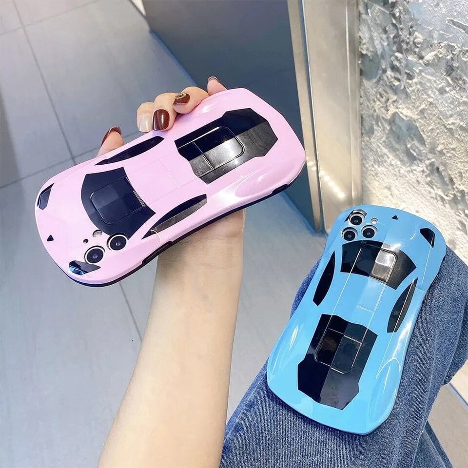 iPhone Colorful Glossy Car Soft Silicone Case