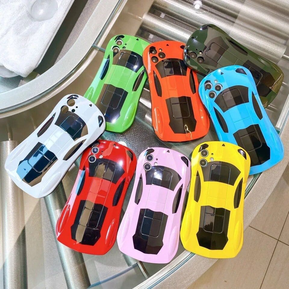 iPhone Colorful Glossy Car Soft Silicone Case