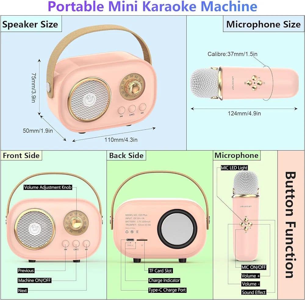 ATCASA Audio Karoke Bluetooth Speakers With Mic