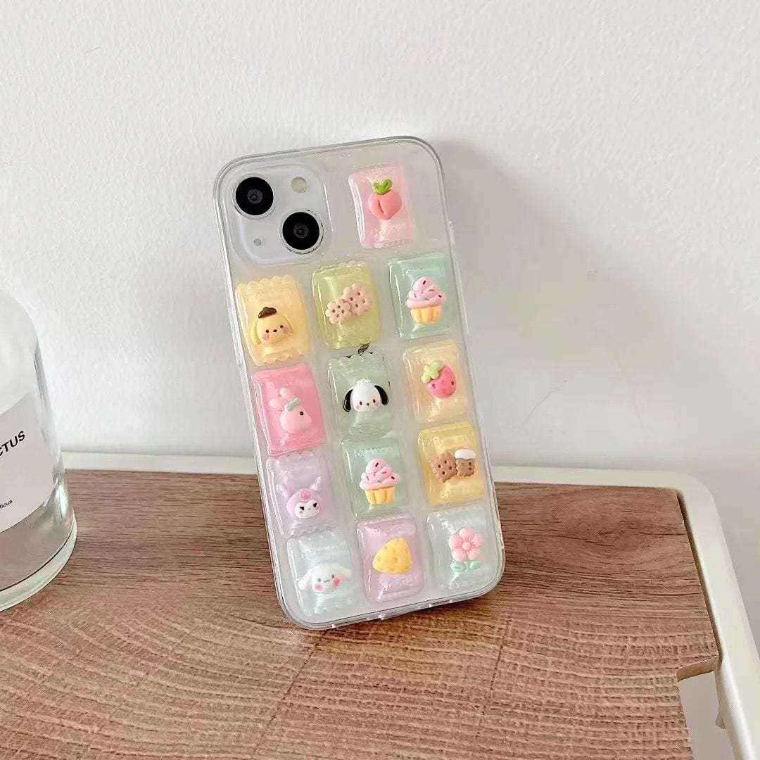 3D Cute Fashion Cartoon Soft Transparent iPhone Case