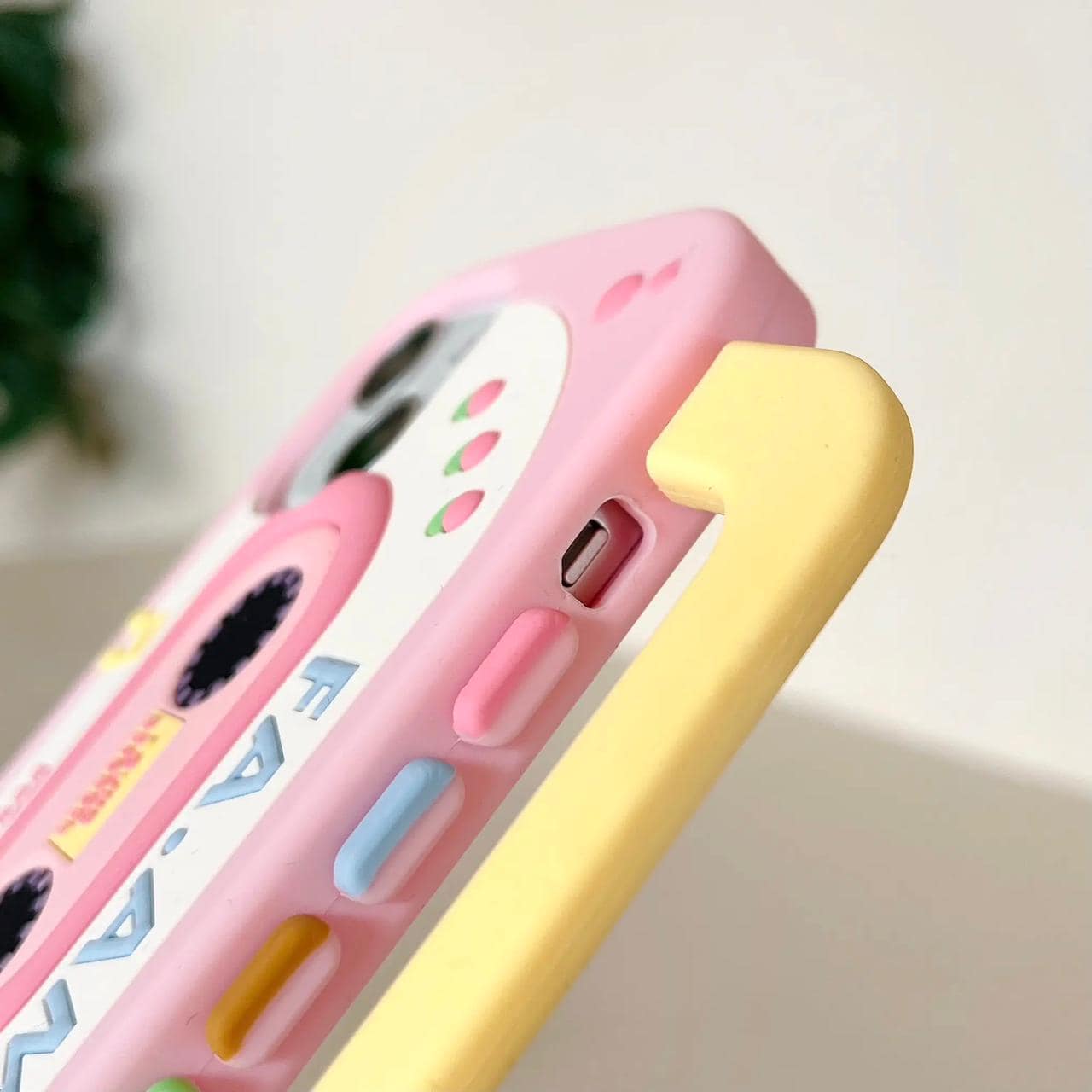 Retro Radio Cute Pink Rubber iPhone Silicone Case