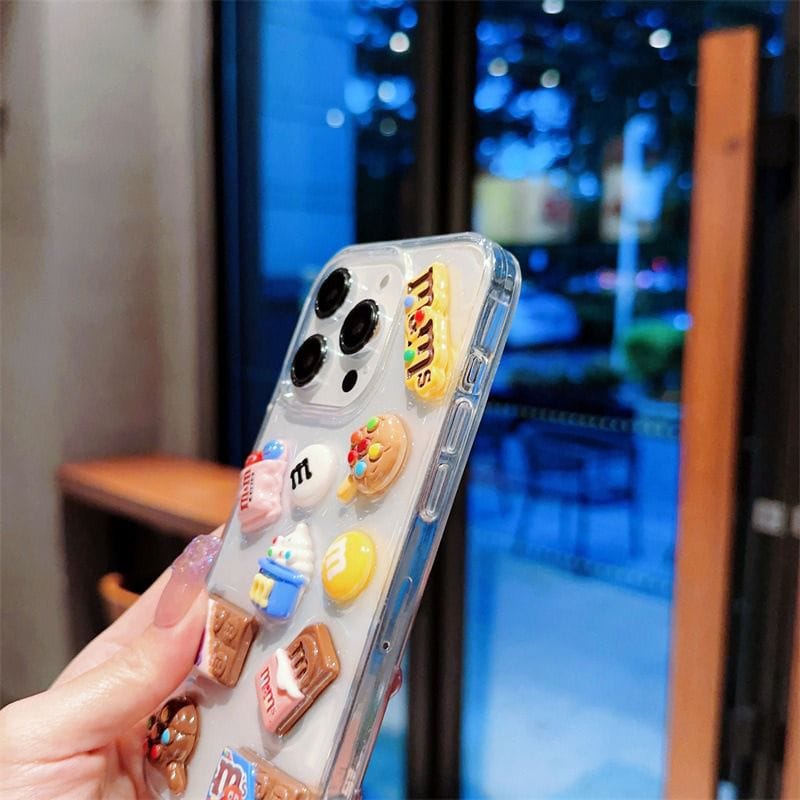 Chocolate Lovers 3D Characters iPhone Transparent Soft Case