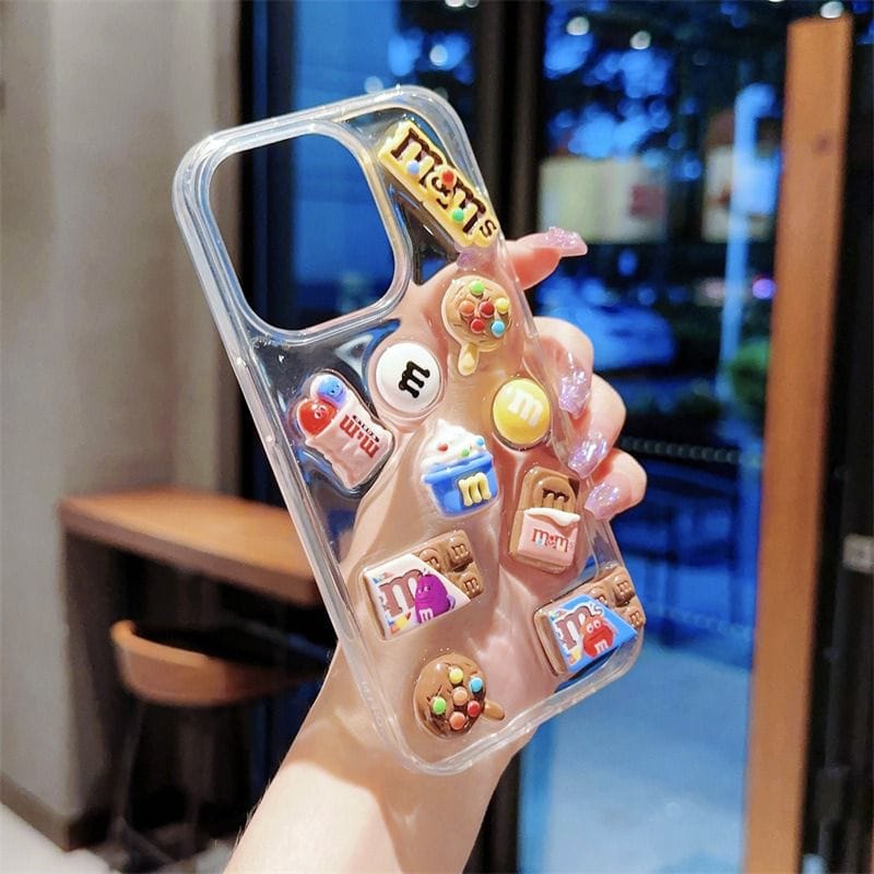 Chocolate Lovers 3D Characters iPhone Transparent Soft Case