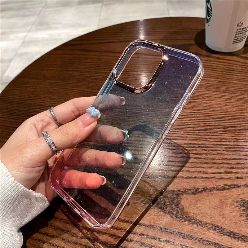 Luxury Gradient High Quality Transparent Glitter iPhone Case