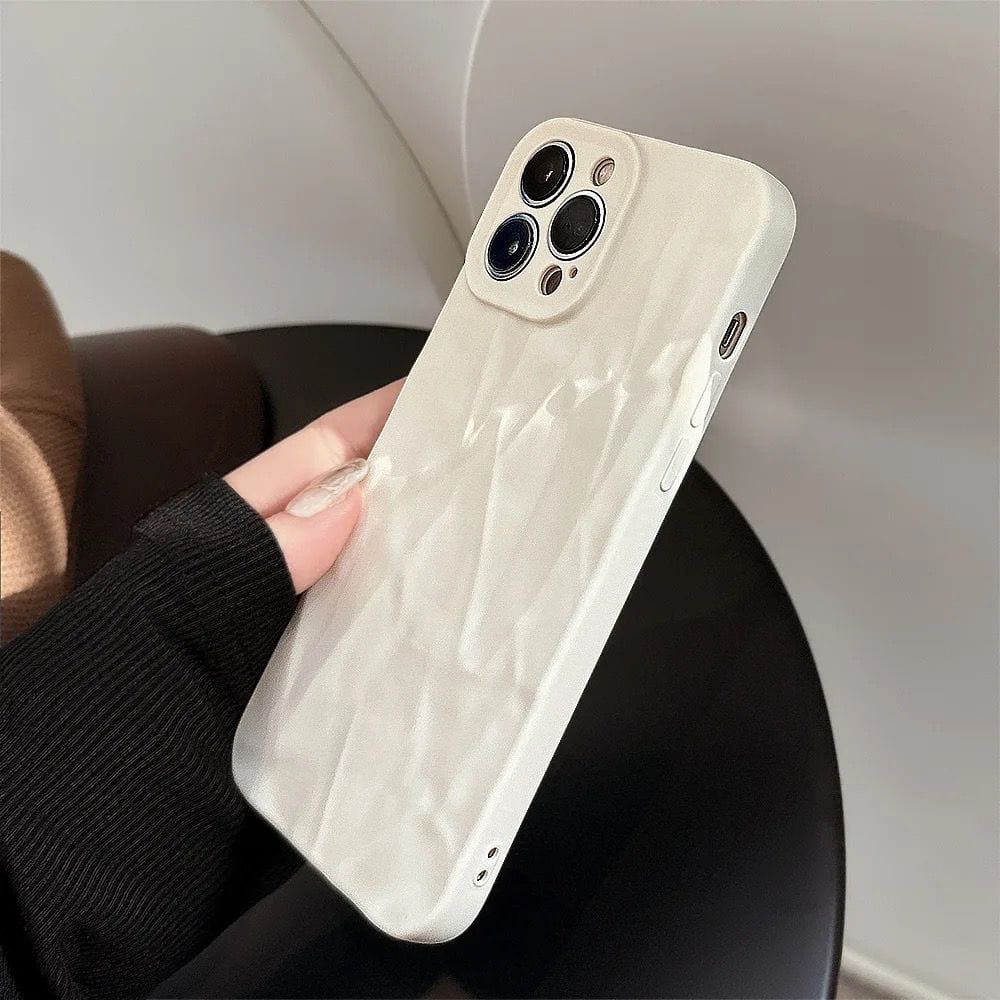 Black White iPhone Textured Silicone Case