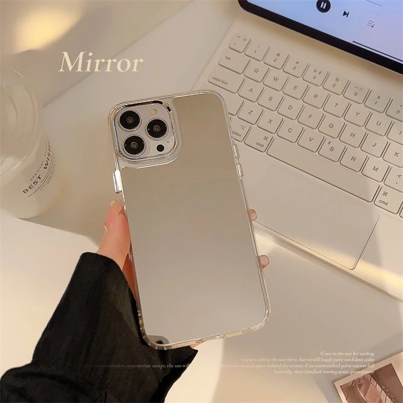 Mirror Reflective Hybrid Silicone iPhone Case