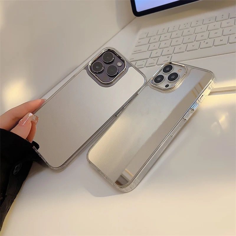 Mirror Reflective Hybrid Silicone iPhone Case