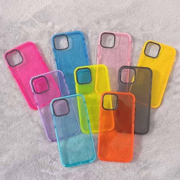 Luxury iPhone Fluorescent Impact Soft Phone Case Cover