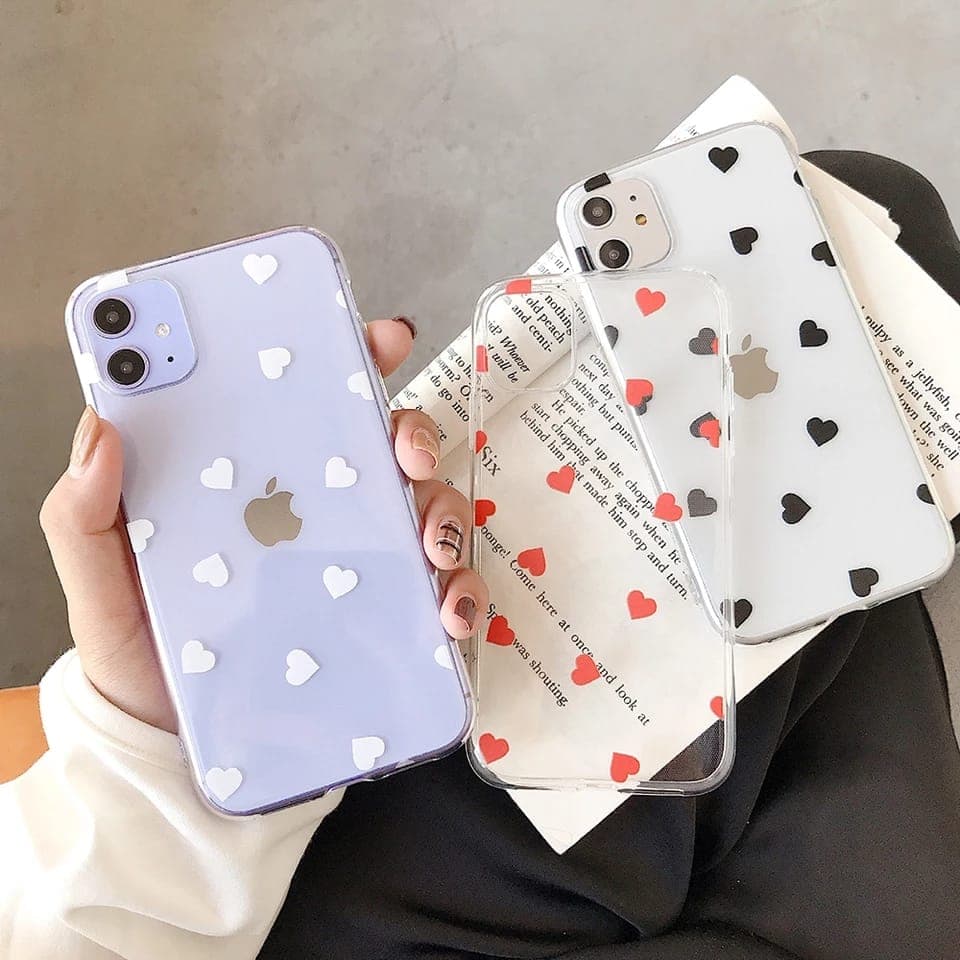 Heart Transparent Custom Slim Soft Cases