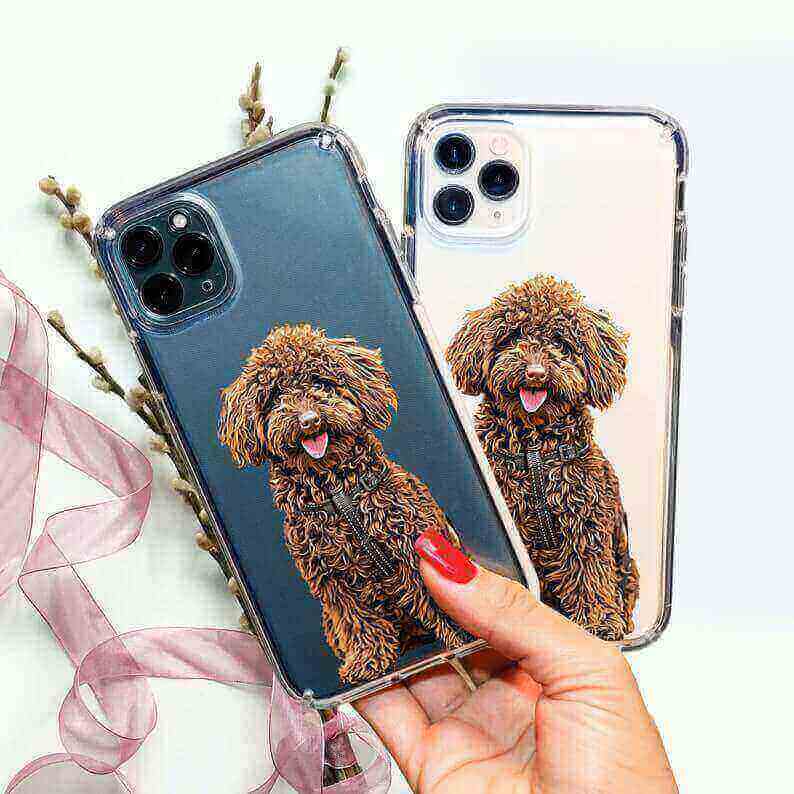 Pet Portrait Illustration Custom Slim Soft Cases