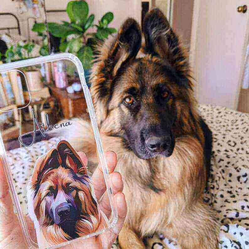 Case Too Potrait Pet Portrait Illustration Custom Slim Soft Cases – ATCASA