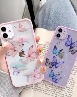 Butterfly Glitter Transparent Case
