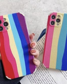 Vertical Rainbow Soft Rubber Case