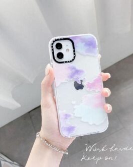 Cloud Pink White Pastel iPhone Impact Soft Phone Case Cover