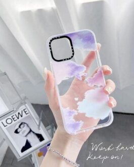 Cloud Pink White Pastel iPhone Impact Soft Phone Case Cover