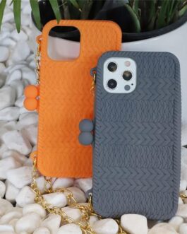3D Wallet Strap Case Orange & Gray