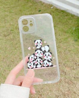 Cute Panda Transparent Custom Soft Cases