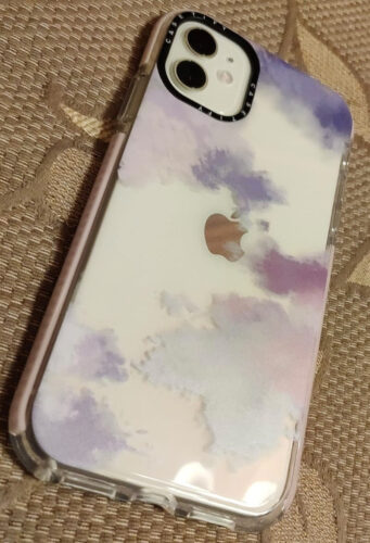 Cloud Pink White Pastel iPhone Impact Soft Phone Case Cover photo review