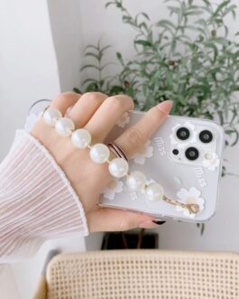Floral Daisy Pearl Strap Custom Soft Cases