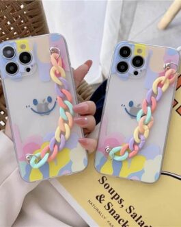 Rainbow Smile Strap Custom Soft Cases