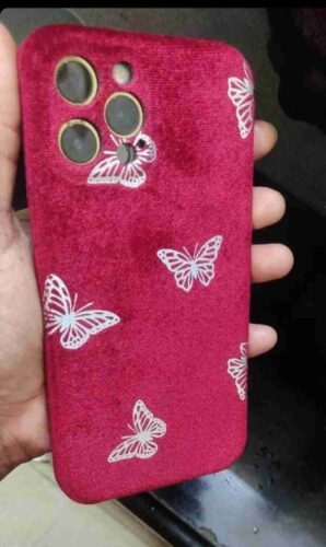 Butterfly Velvet Fabric Classy Soft Case photo review
