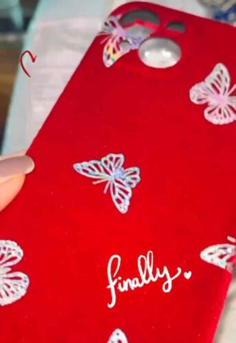 Butterfly Velvet Fabric Classy Soft Case photo review