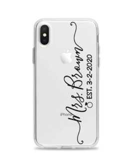 initial name transparent clear soft custom phone cover cases