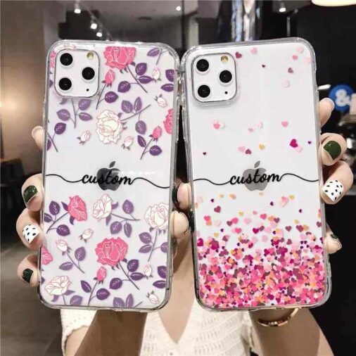 floral flower transparent clear soft phone cover cases