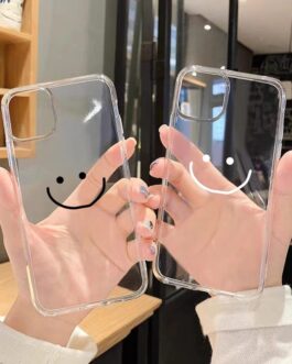 Smile Face Transparent Custom Soft Cases