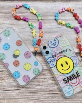 Rainbow Smiley Charms Hanging Custom Soft Case