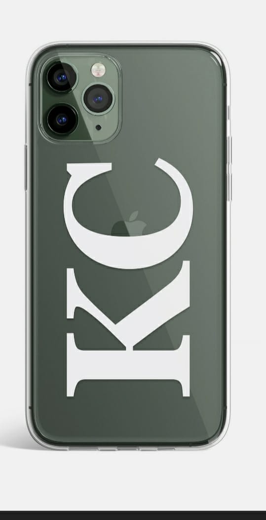 Name Intial Clear Custom Case