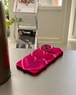 Heart Hot Pink 3D Glossy Soft Case