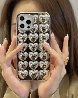 Silver iPhone Cases Hearts