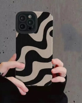 Zebra Black White Stripe Textured Soft Cases